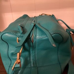 Vera Bradley Mallory satchel Turquoise Sea leather bag